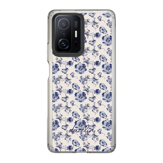 Slim Protection Case［ dazzlin - BlueFlower - Beige ］