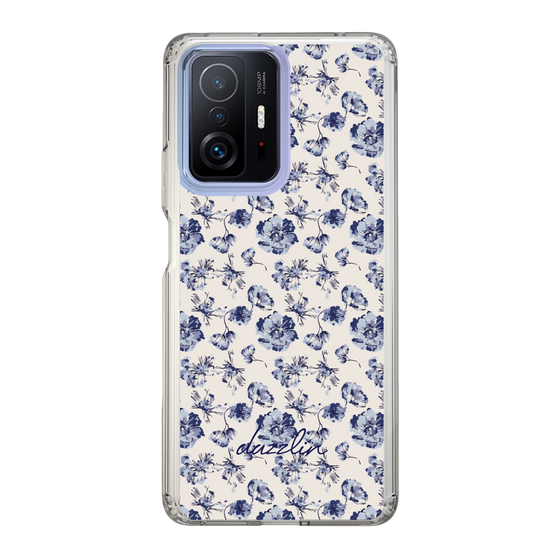 Slim Protection Case［ dazzlin - BlueFlower - Beige ］