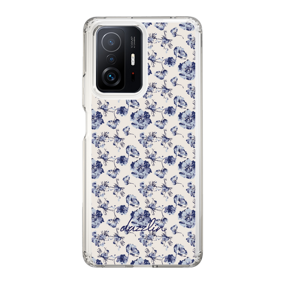 Slim Protection Case［ dazzlin - BlueFlower - Beige ］