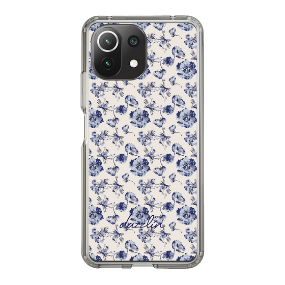 Slim Protection Case［ dazzlin - BlueFlower - Beige ］