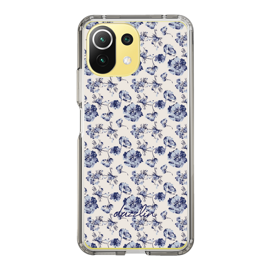 Slim Protection Case［ dazzlin - BlueFlower - Beige ］