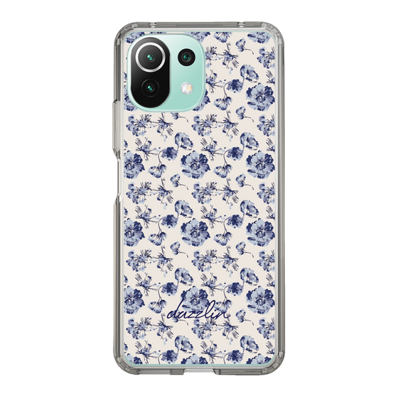 Slim Protection Case［ dazzlin - BlueFlower - Beige ］