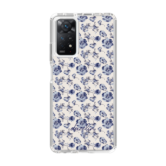 Slim Protection Case［ dazzlin - BlueFlower - Beige ］