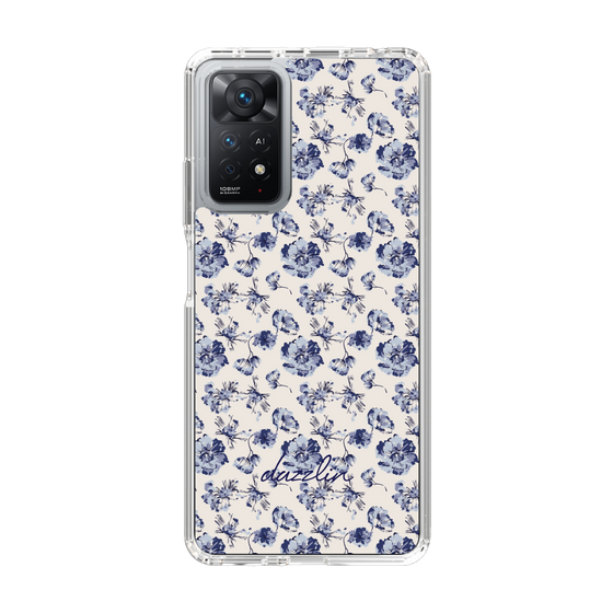 Slim Protection Case［ dazzlin - BlueFlower - Beige ］