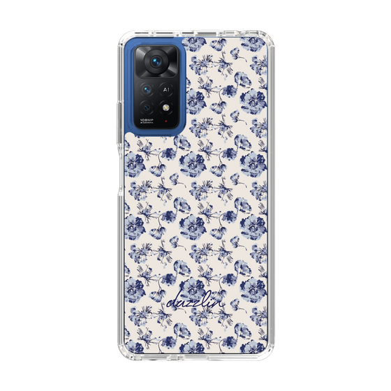 Slim Protection Case［ dazzlin - BlueFlower - Beige ］
