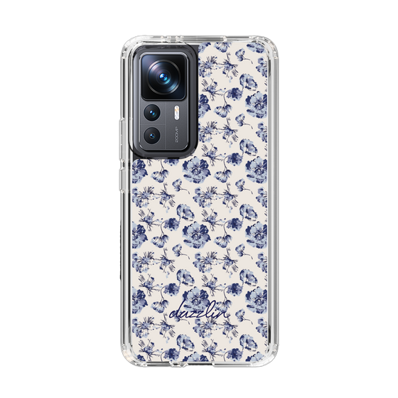 Slim Protection Case［ dazzlin - BlueFlower - Beige ］