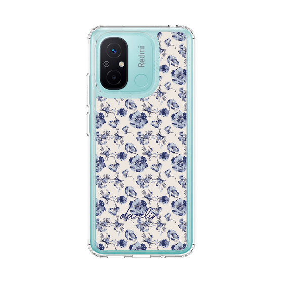 Slim Protection Case［ dazzlin - BlueFlower - Beige ］