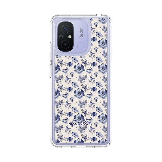 Slim Protection Case［ dazzlin - BlueFlower - Beige ］