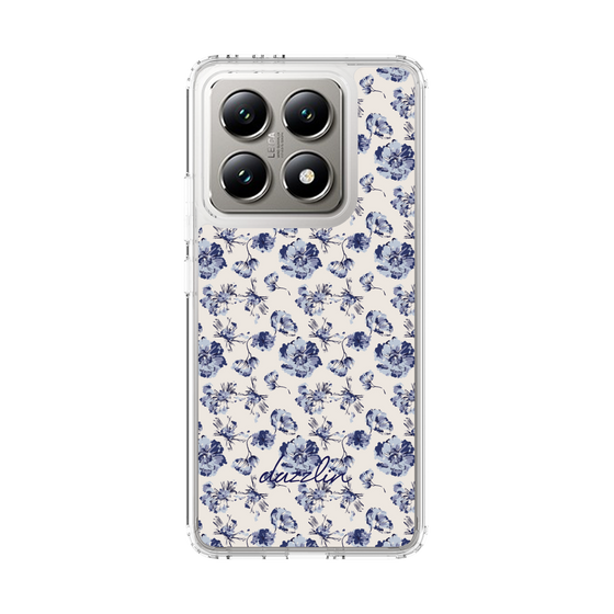 Slim Protection Case［ dazzlin - BlueFlower - Beige ］