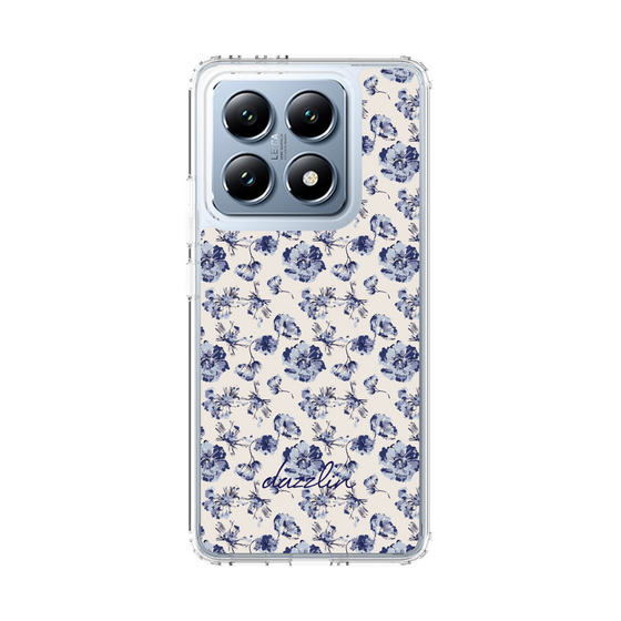 Slim Protection Case［ dazzlin - BlueFlower - Beige ］