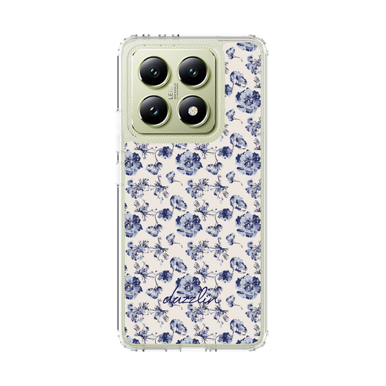 Slim Protection Case［ dazzlin - BlueFlower - Beige ］