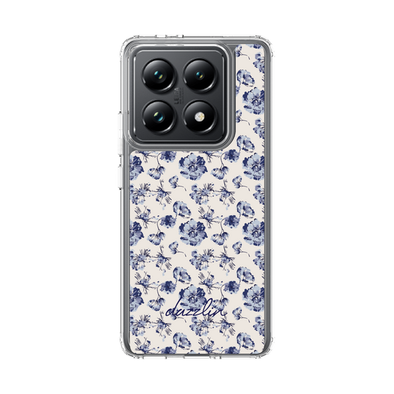 Slim Protection Case［ dazzlin - BlueFlower - Beige ］