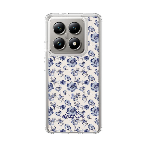 Slim Protection Case［ dazzlin - BlueFlower - Beige ］