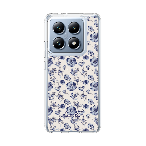 Slim Protection Case［ dazzlin - BlueFlower - Beige ］