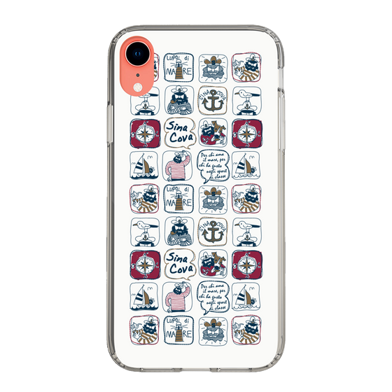 Slim Protection Case［ SINA COVA - All-Over Marine Pattern ］