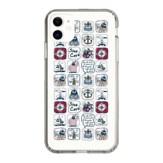 Slim Protection Case［ SINA COVA - All-Over Marine Pattern ］