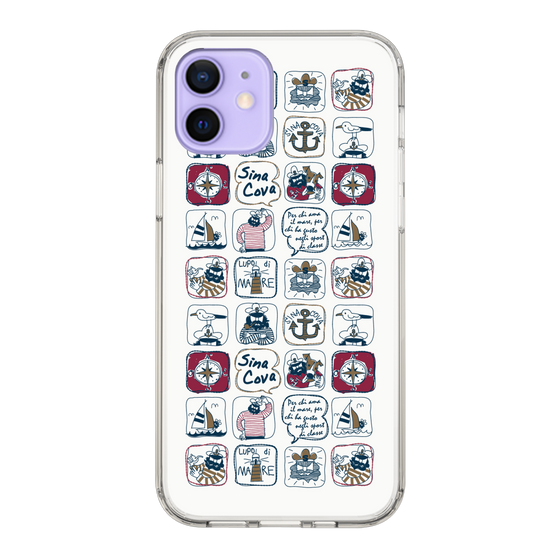 Slim Protection Case［ SINA COVA - All-Over Marine Pattern ］