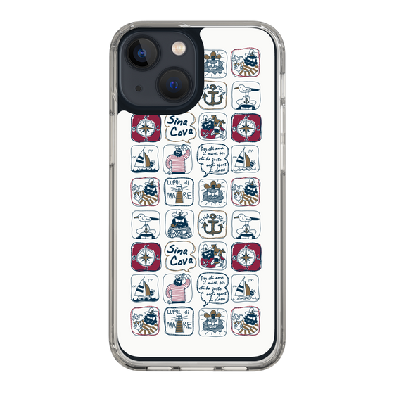 Slim Protection Case［ SINA COVA - All-Over Marine Pattern ］