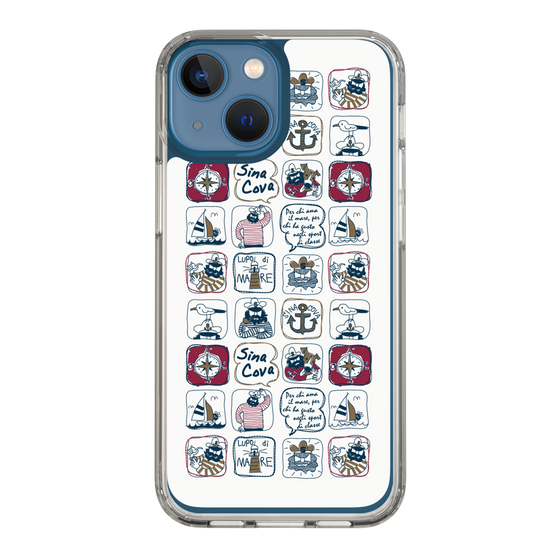 Slim Protection Case［ SINA COVA - All-Over Marine Pattern ］