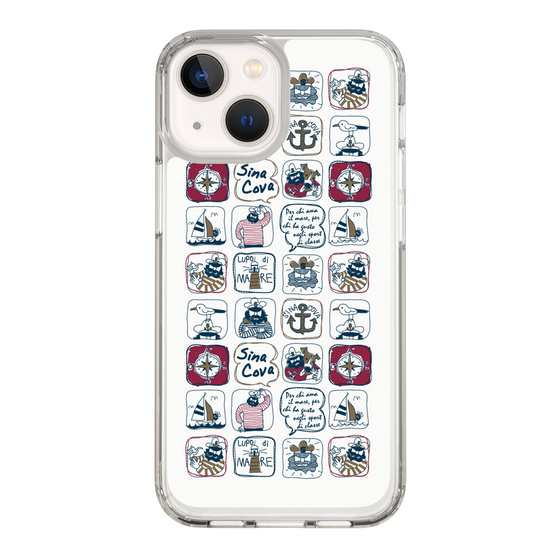 Slim Protection Case［ SINA COVA - All-Over Marine Pattern ］