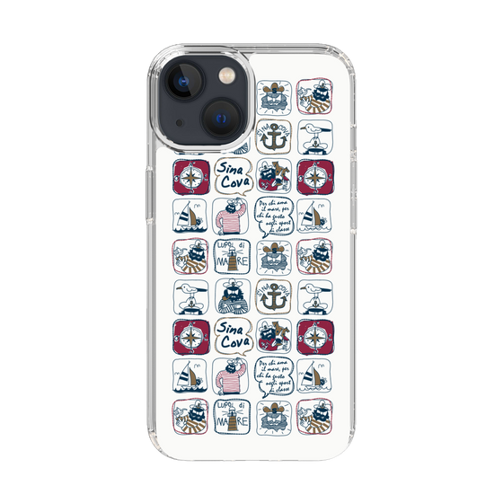 Slim Protection Case［ SINA COVA - All-Over Marine Pattern ］