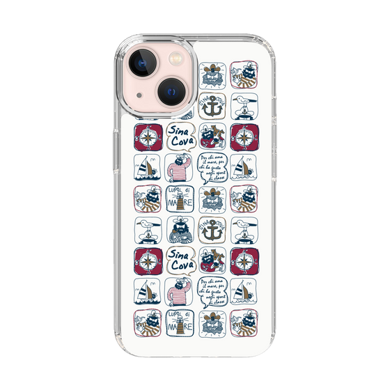 Slim Protection Case［ SINA COVA - All-Over Marine Pattern ］