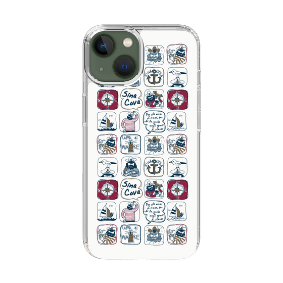 Slim Protection Case［ SINA COVA - All-Over Marine Pattern ］