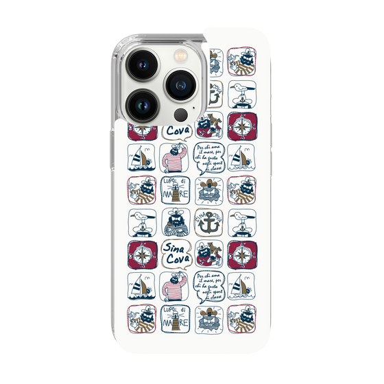 Slim Protection Case［ SINA COVA - All-Over Marine Pattern ］
