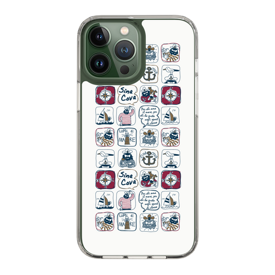 Slim Protection Case［ SINA COVA - All-Over Marine Pattern ］