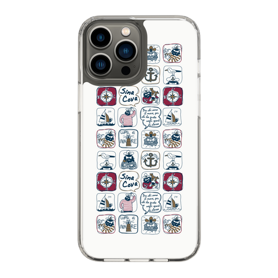 Slim Protection Case［ SINA COVA - All-Over Marine Pattern ］