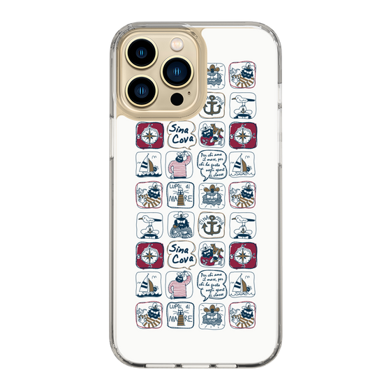 Slim Protection Case［ SINA COVA - All-Over Marine Pattern ］
