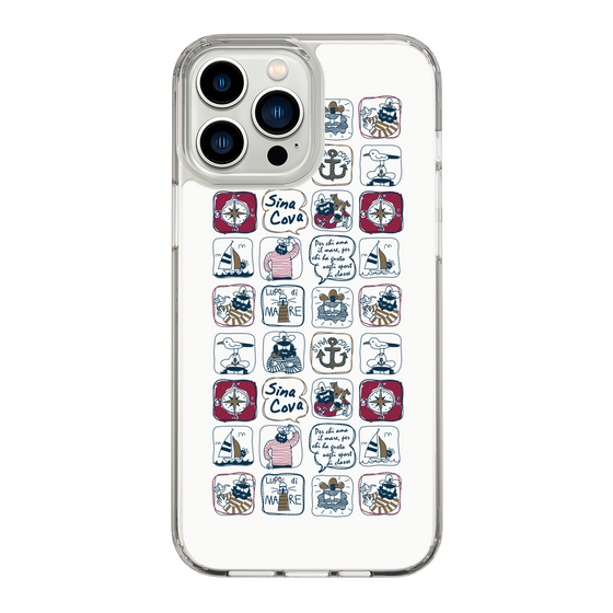 Slim Protection Case［ SINA COVA - All-Over Marine Pattern ］