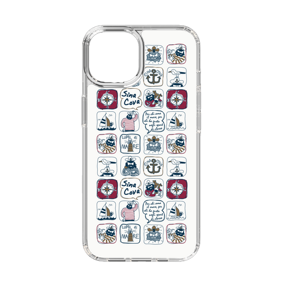 Slim Protection Case［ SINA COVA - All-Over Marine Pattern ］