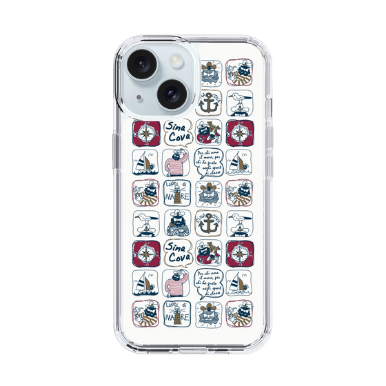 Slim Protection Case［ SINA COVA - All-Over Marine Pattern ］
