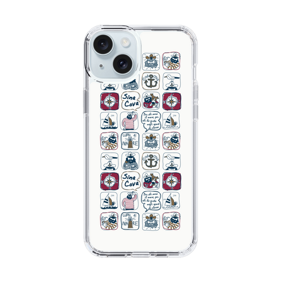 Slim Protection Case［ SINA COVA - All-Over Marine Pattern ］