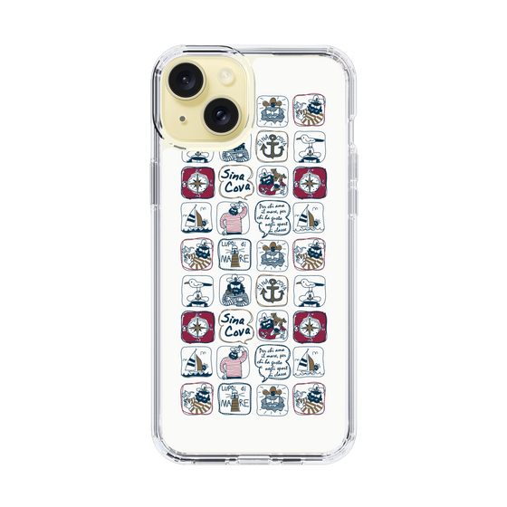 Slim Protection Case［ SINA COVA - All-Over Marine Pattern ］