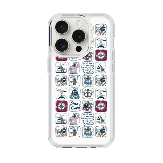 Slim Protection Case［ SINA COVA - All-Over Marine Pattern ］