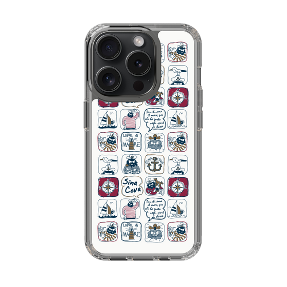 Slim Protection Case［ SINA COVA - All-Over Marine Pattern ］