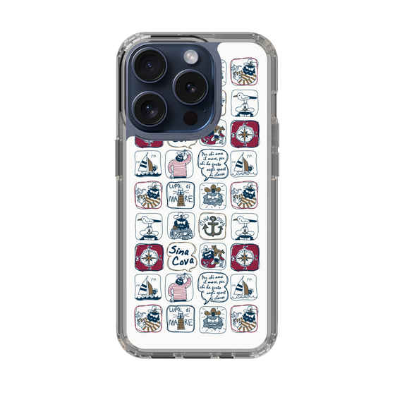 Slim Protection Case［ SINA COVA - All-Over Marine Pattern ］