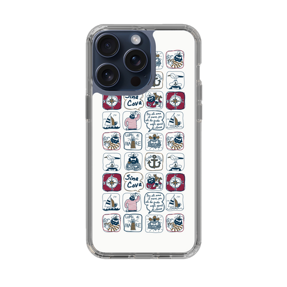 Slim Protection Case［ SINA COVA - All-Over Marine Pattern ］