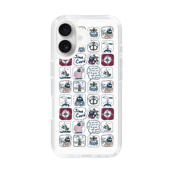 Slim Protection Case［ SINA COVA - All-Over Marine Pattern ］