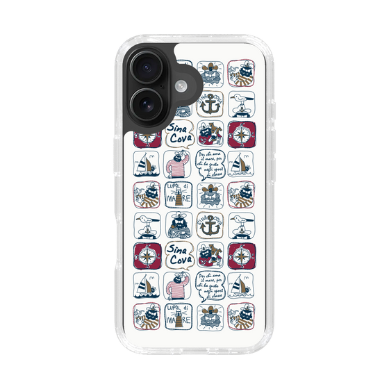 Slim Protection Case［ SINA COVA - All-Over Marine Pattern ］