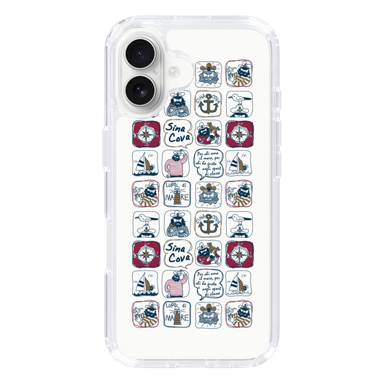 Slim Protection Case［ SINA COVA - All-Over Marine Pattern ］