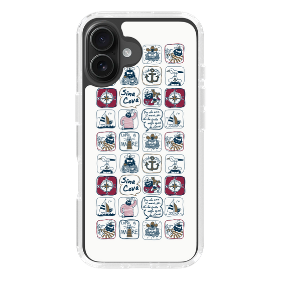 Slim Protection Case［ SINA COVA - All-Over Marine Pattern ］