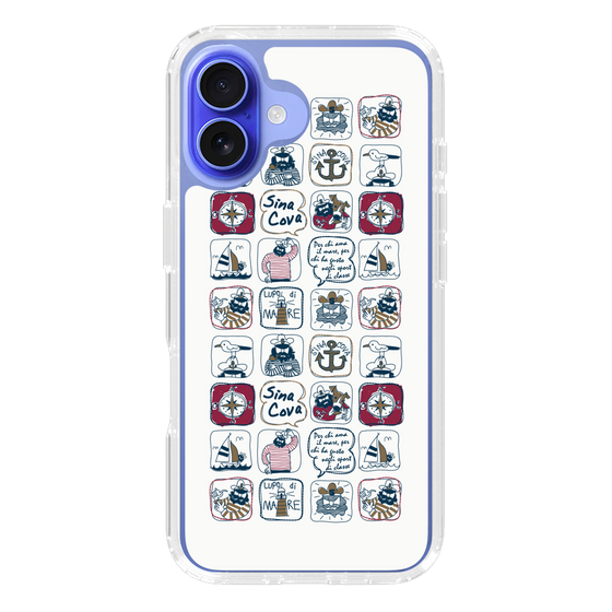 Slim Protection Case［ SINA COVA - All-Over Marine Pattern ］