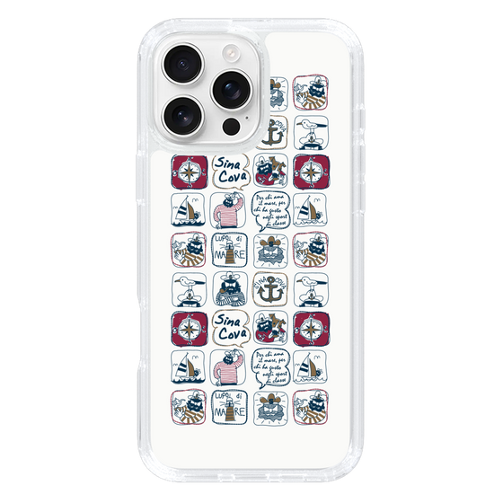 Slim Protection Case［ SINA COVA - All-Over Marine Pattern ］