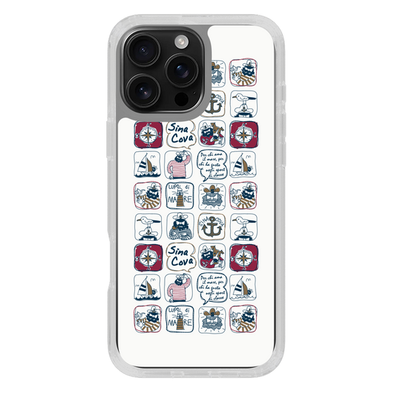 Slim Protection Case［ SINA COVA - All-Over Marine Pattern ］