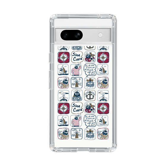Slim Protection Case［ SINA COVA - All-Over Marine Pattern ］
