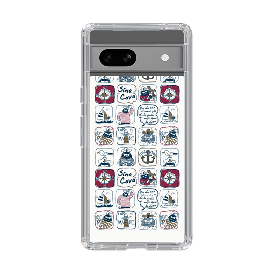 Slim Protection Case［ SINA COVA - All-Over Marine Pattern ］