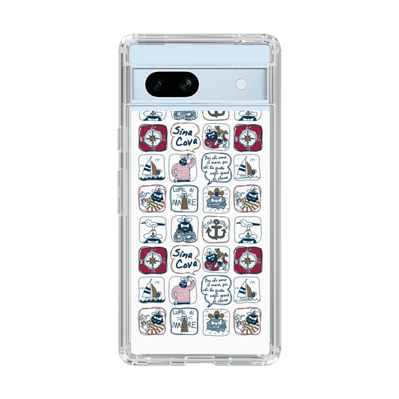 Slim Protection Case［ SINA COVA - All-Over Marine Pattern ］